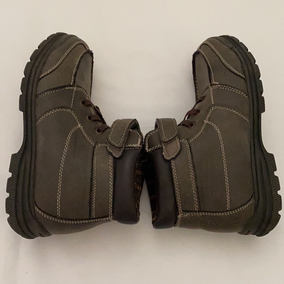 Sonoma Youth Boys  Lace Up Faux Leather Ankle Brown Boots Size 5 - Picture 5 of 10